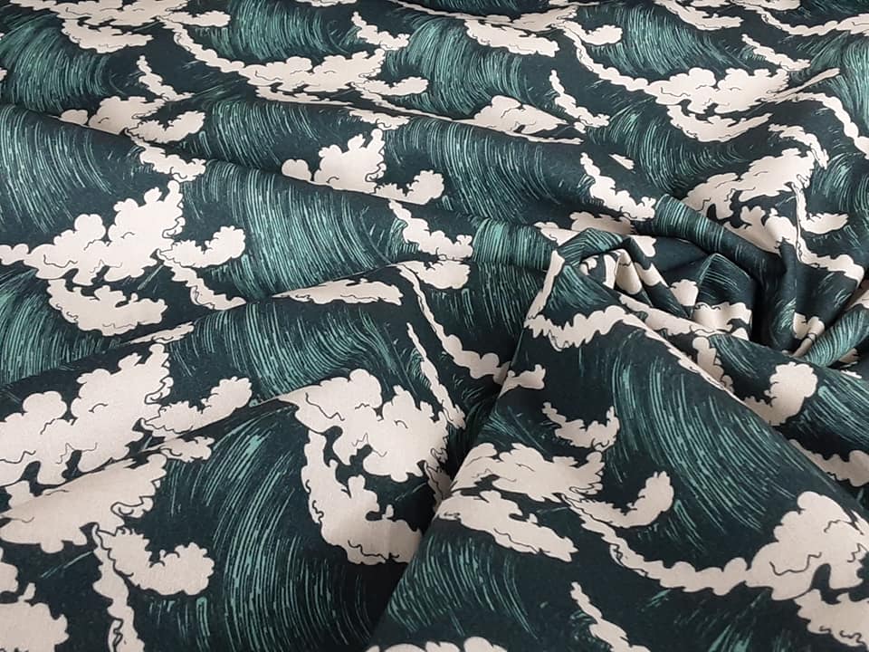 Little Johnny - Crashing Waves Digital Cotton