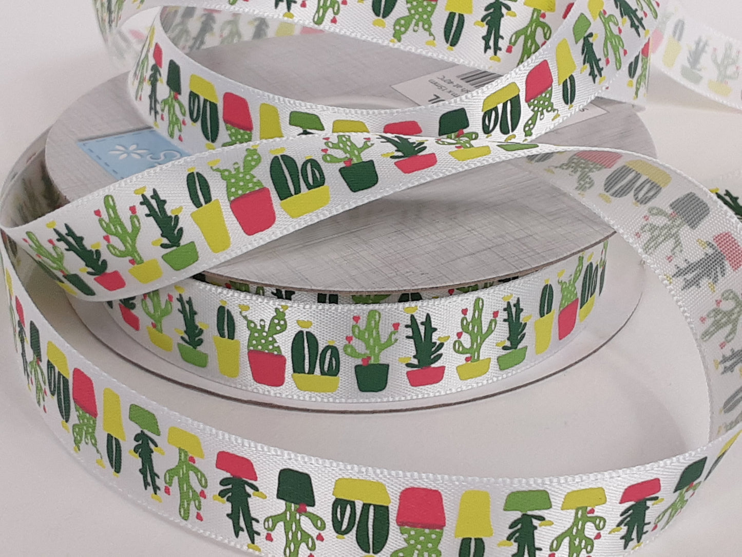 Satin Ribbon: Cactus 15mm