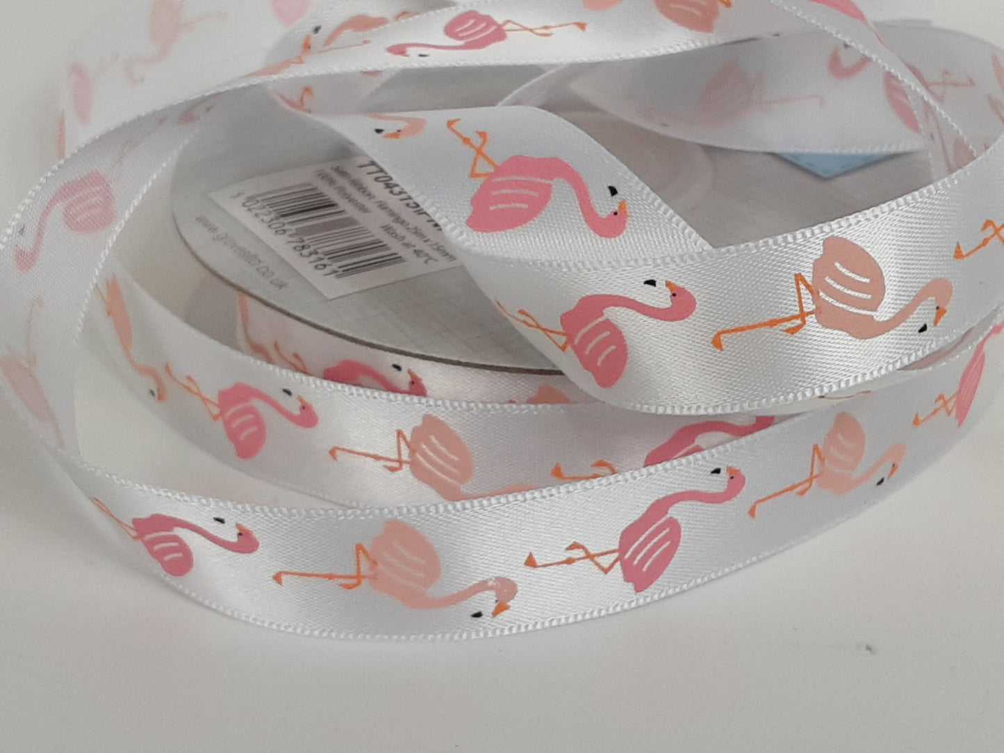Satin Ribbon: Flamingo 15mm