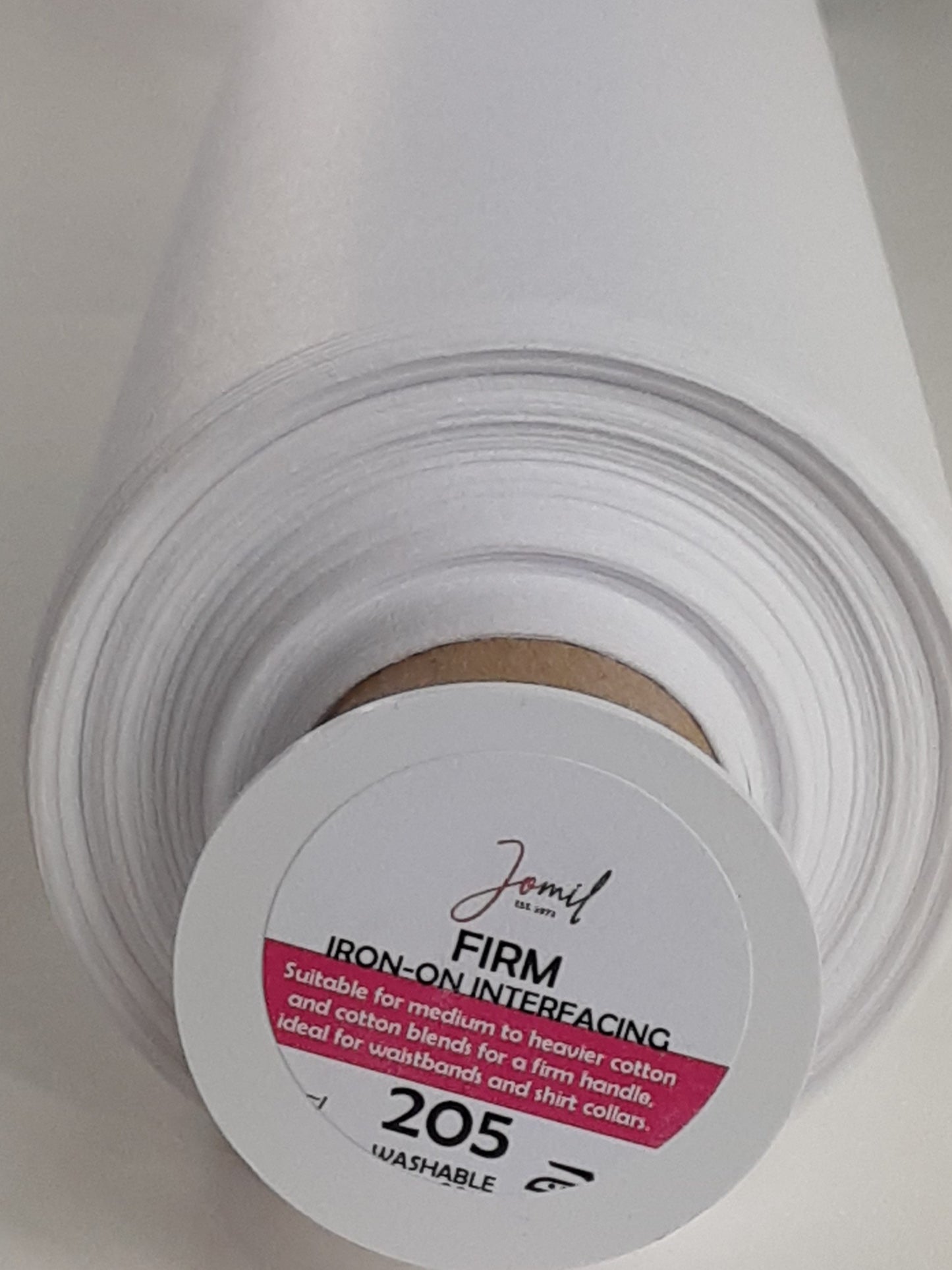 Firm standard iron on, washable interlining, 90cm wide
