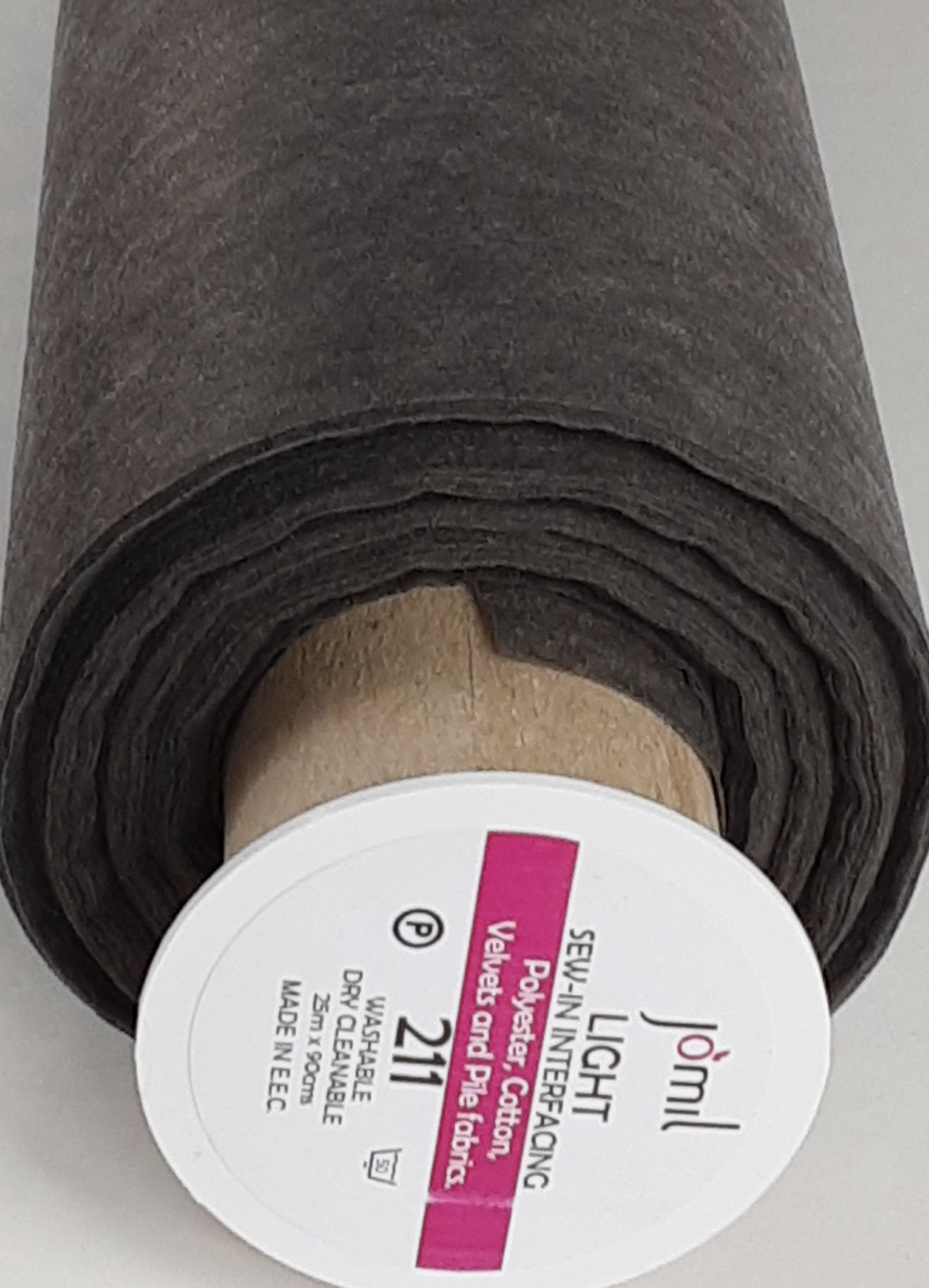 Light Charcoal sew in, washable & dry cleanable interlining