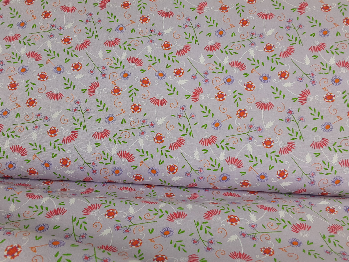 CUTE FLORALS – COTTON PRINT -Lilac