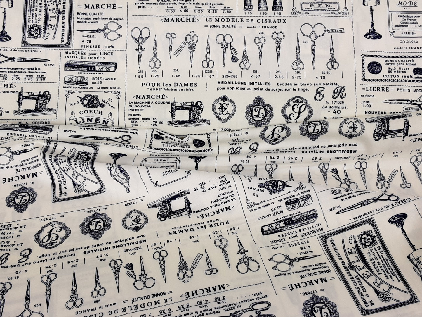Cotton Poplin-Novelty Design- Ivory