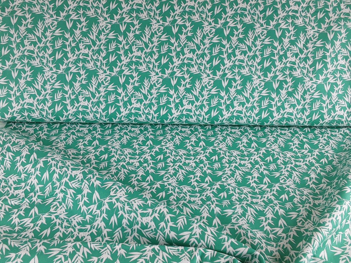 Kyoto Bamboo Leaves Jade- Cotton Print