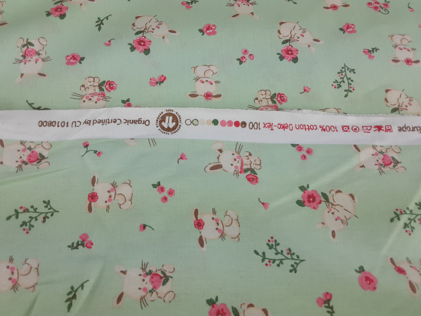 Organic Sweet Bunny Organic Cotton Poplin