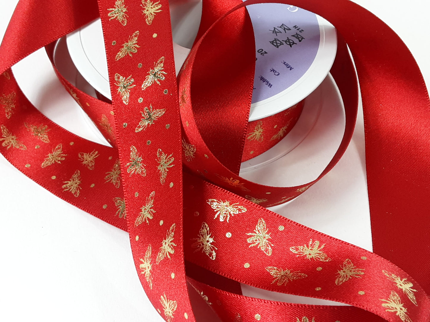Sparkle Bee 25mm/ Red & Gold