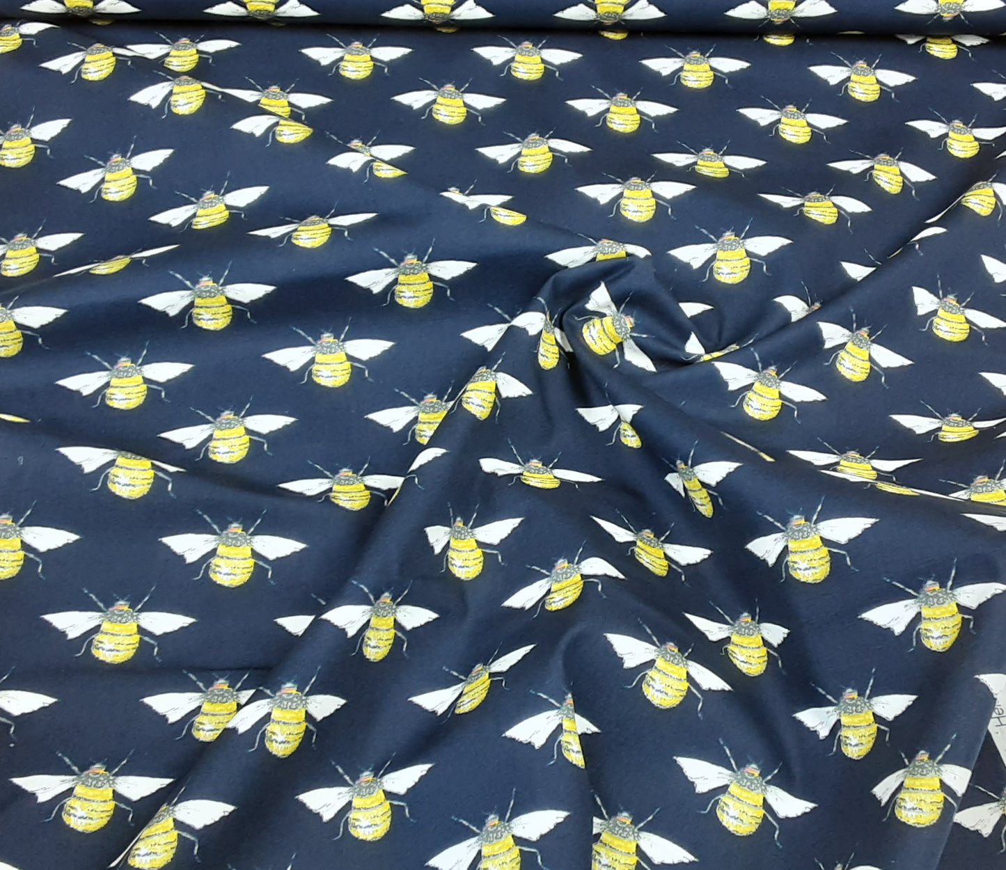 Bee Line- Cotton Print- Navy