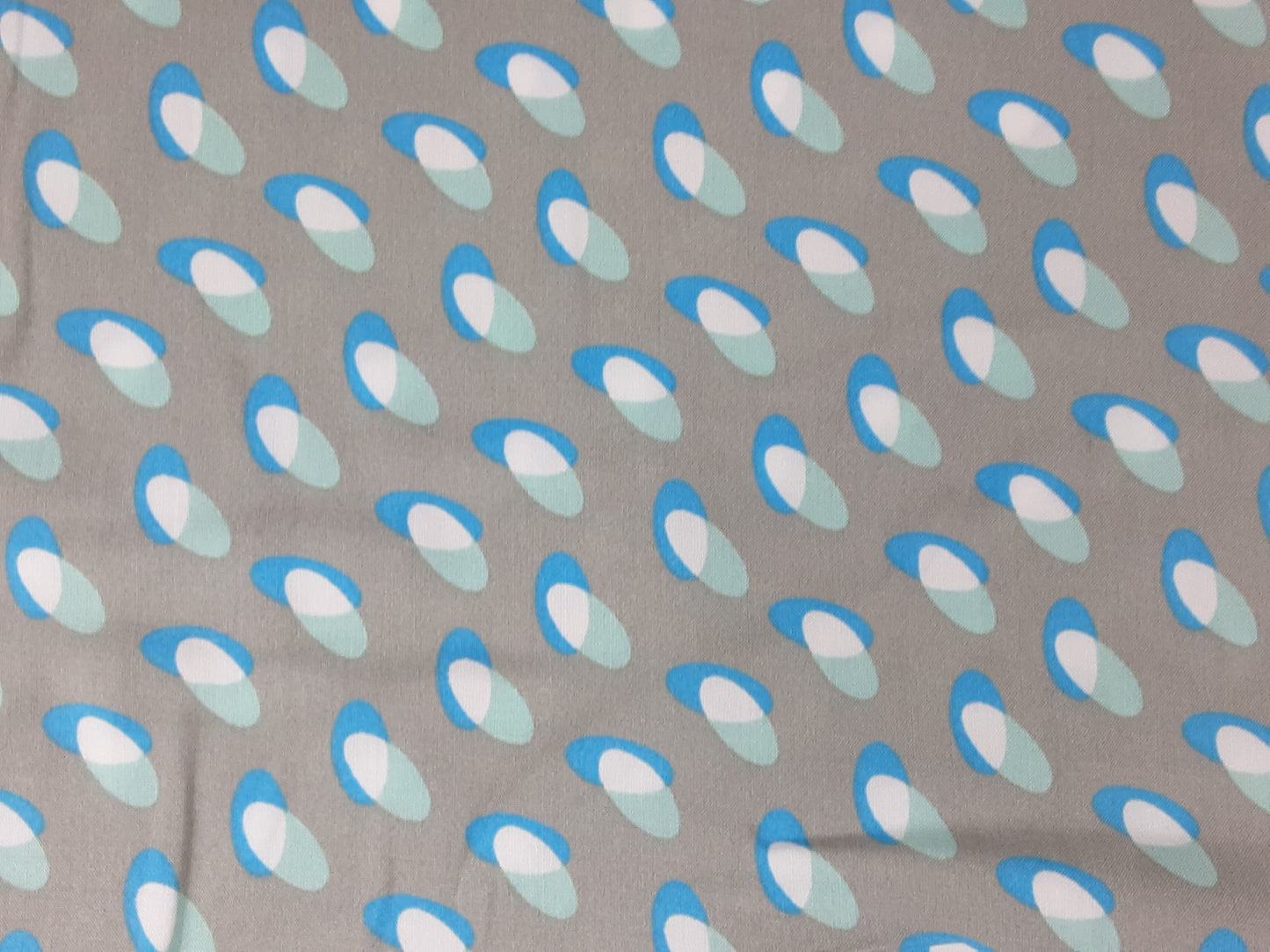 Grey and Blue Eclipse Rayon Print