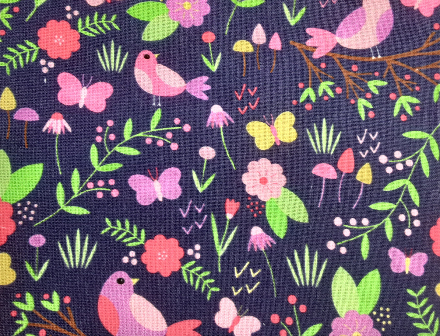 Hip Florals and Birds- Fat Quarter