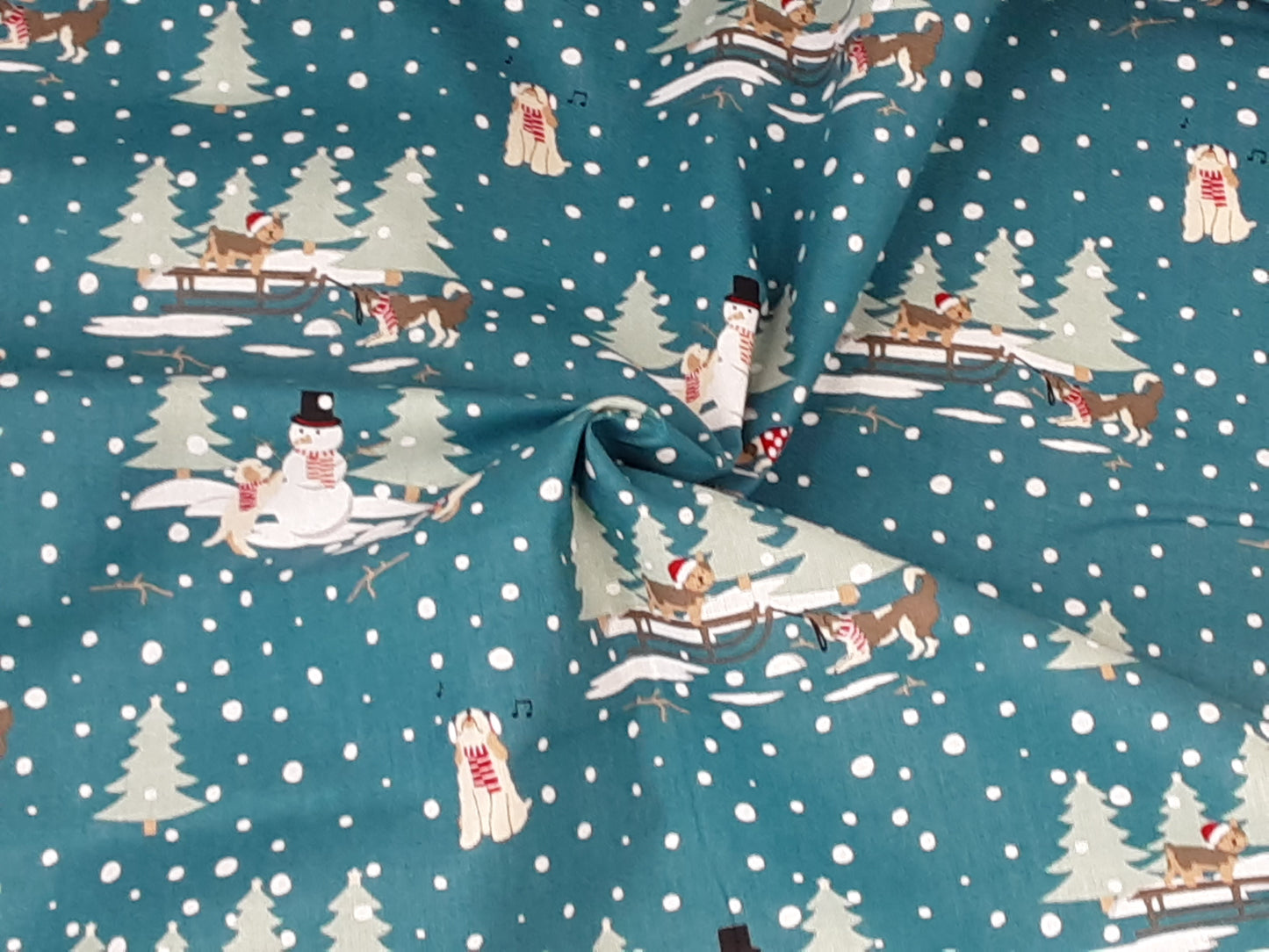 Playing In The Snow- Cotton Prints