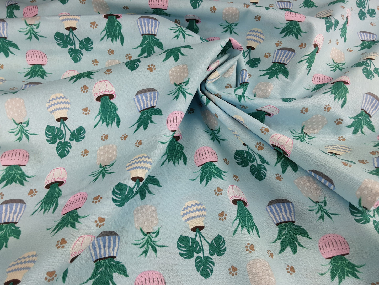 Plants & Paws – Curious Cats – Cotton Prints