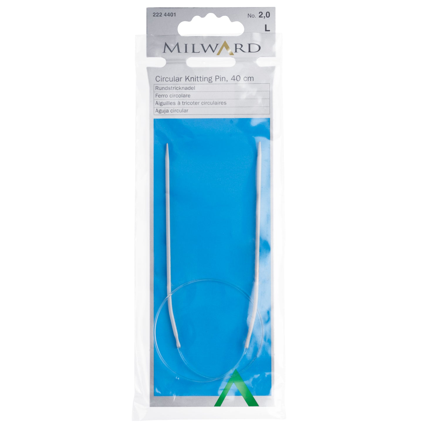 Knitting Pins: Circular: Fixed: 40cm: No2.0