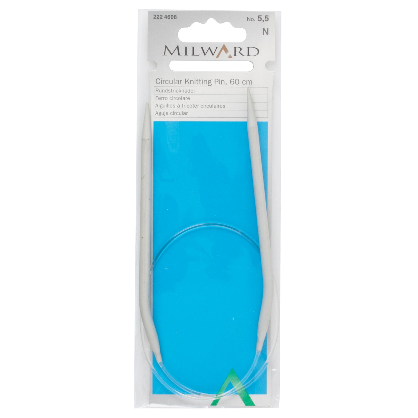 Knitting Pins: Circular: Fixed: 60cm: No5.5