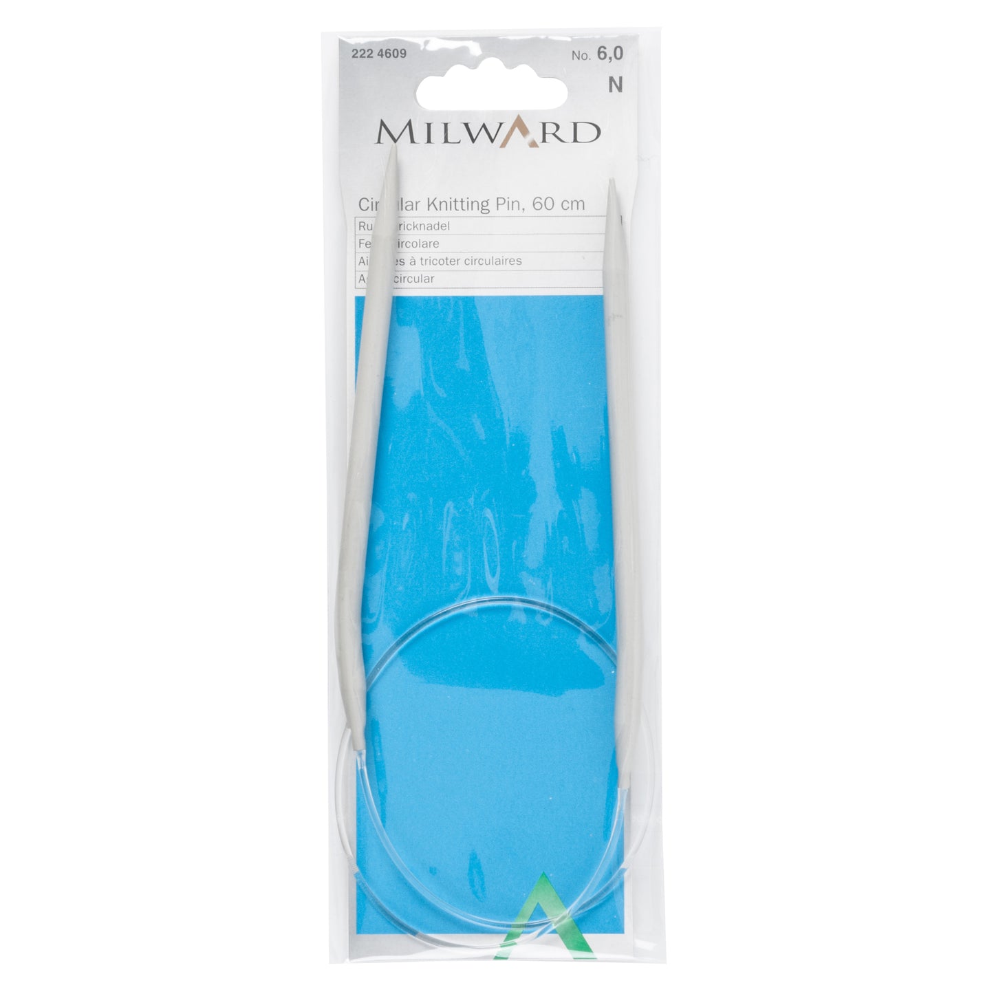 Knitting Pins: Circular: Fixed: 60cm: No6.0