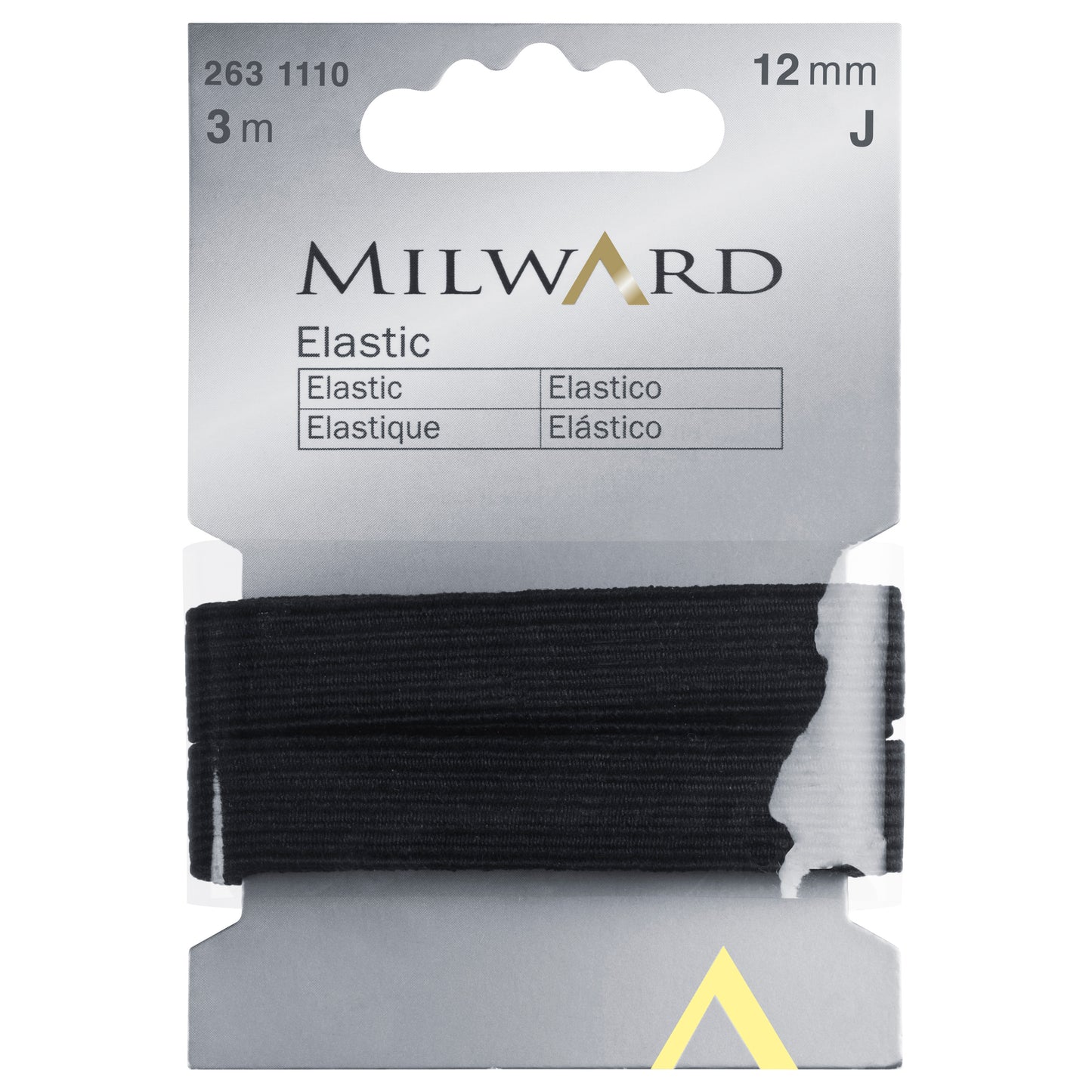 Elastic: 3m x 12mm: Black