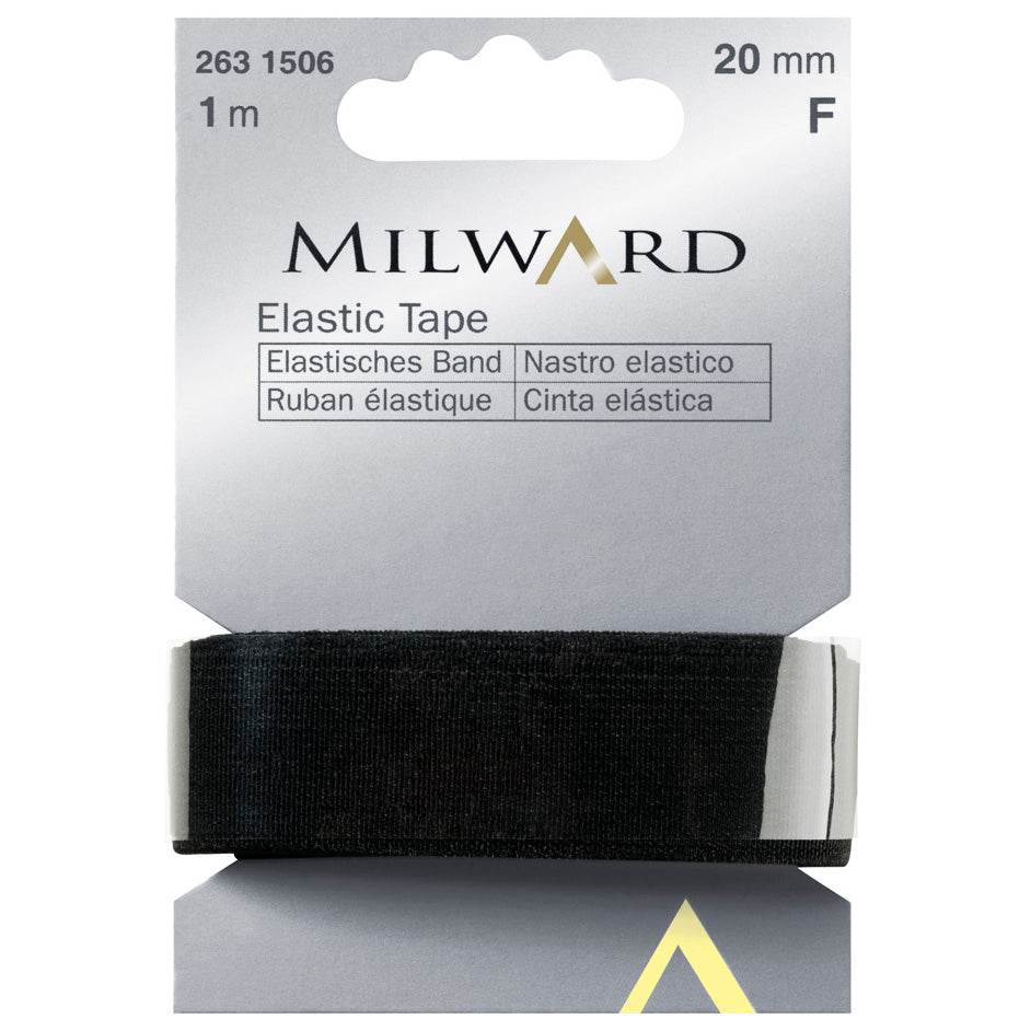 Elastic Tape: 1m x 20mm: Black