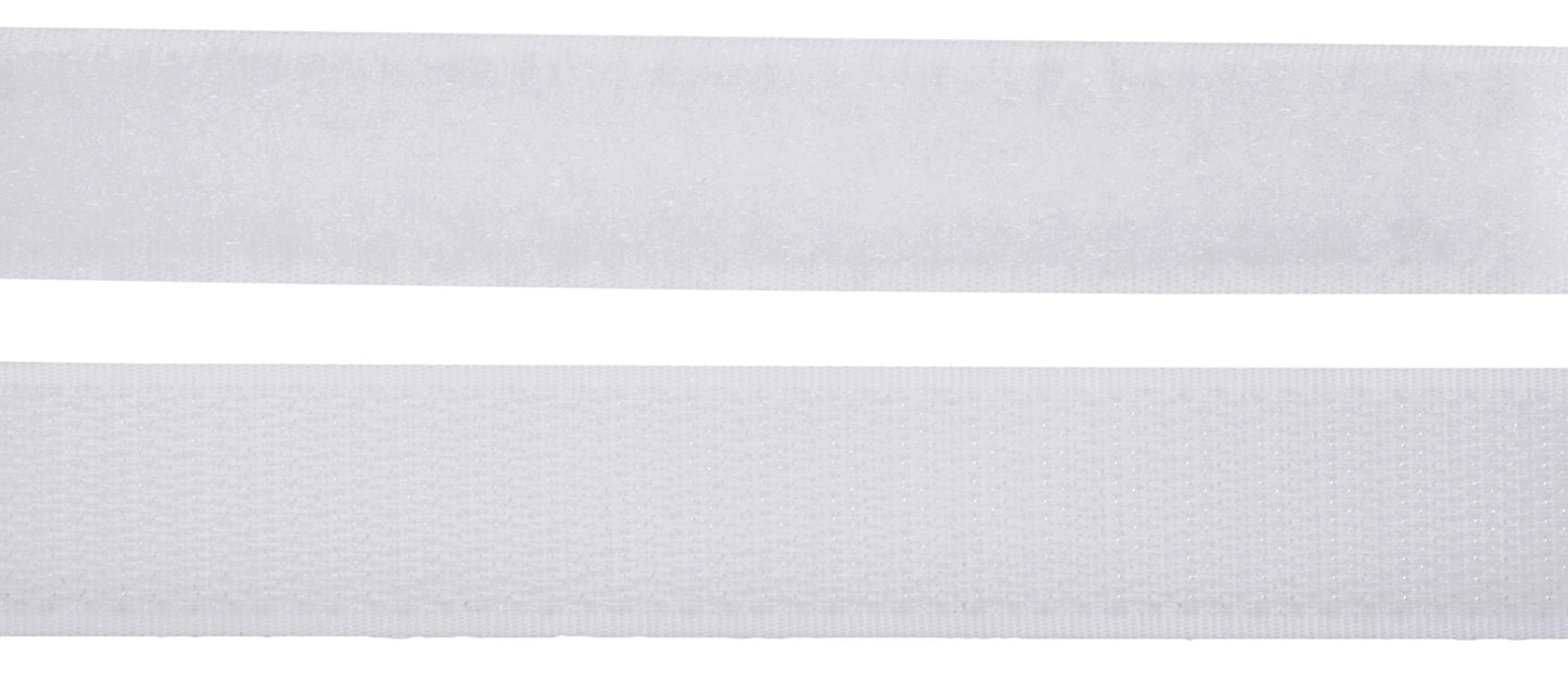 Hook & Loop Tape: Stick-On: 20mm- White