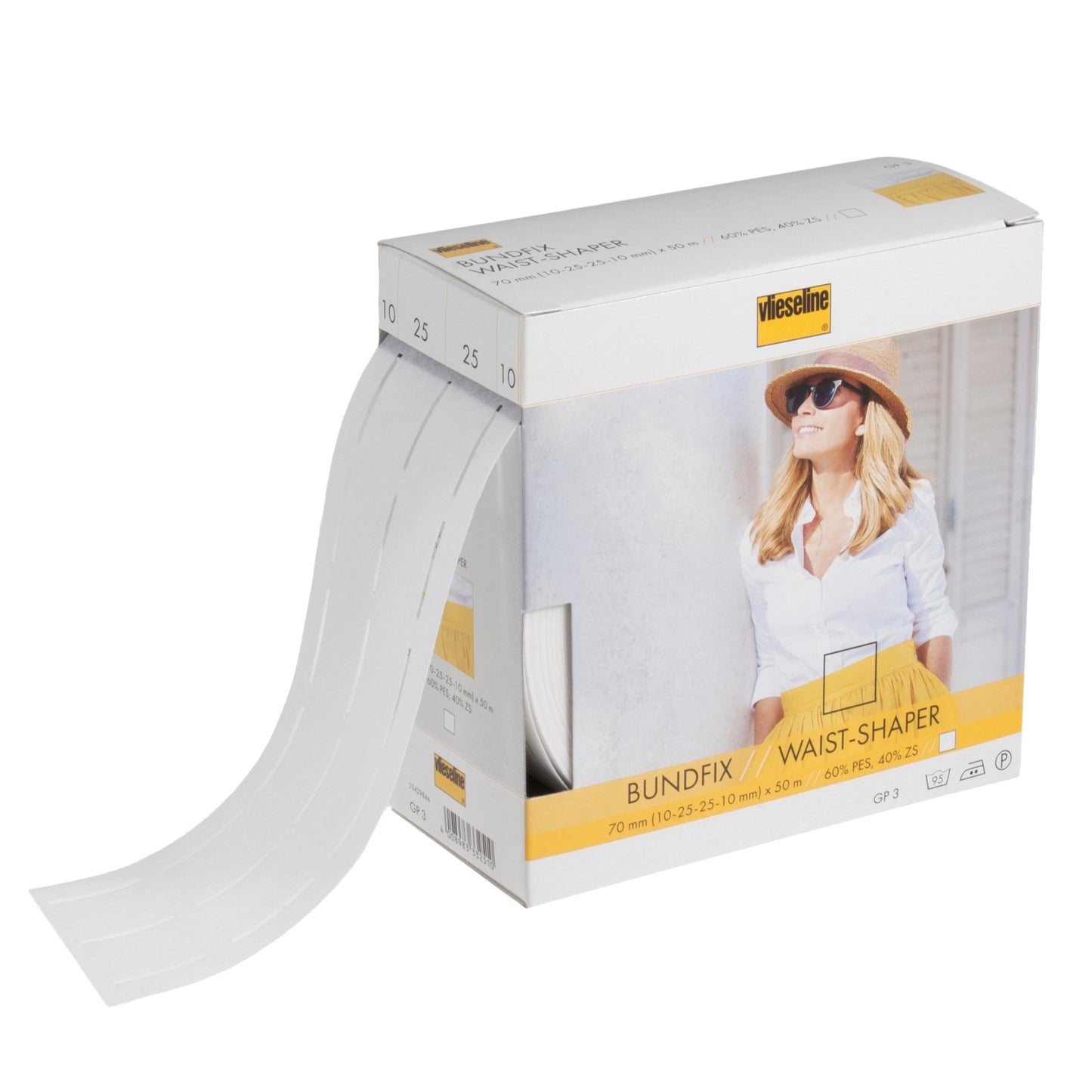 Waistshaper: Fuse and Fold 7cm : White