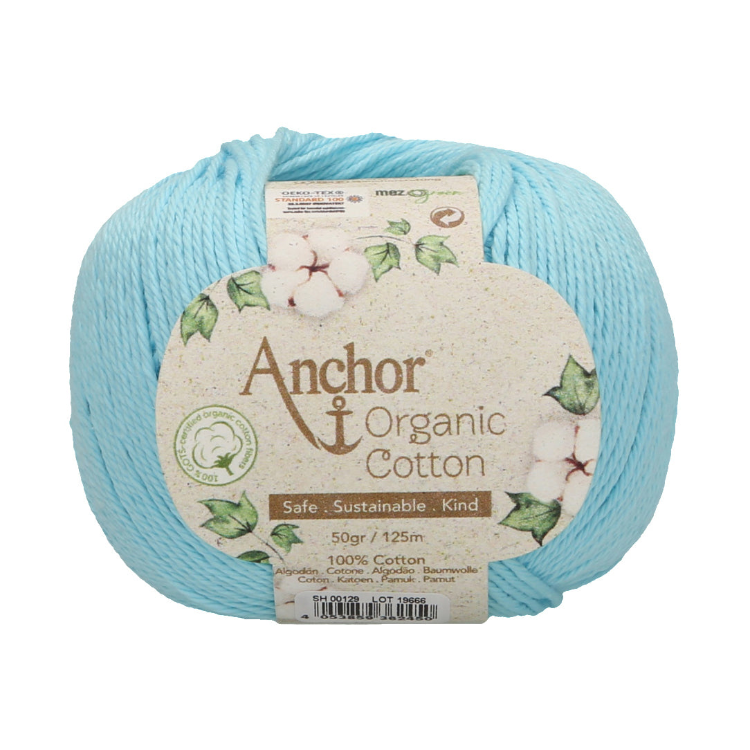Organic Cotton: 50g: Turquoise Waters