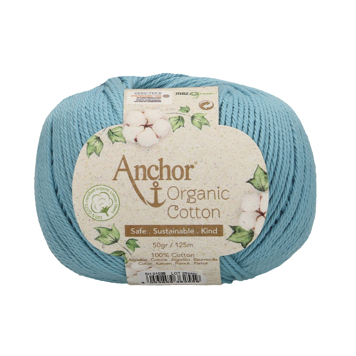 Organic Cotton: 50g: Blue Sky