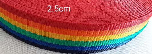Rainbow webbing 25mm