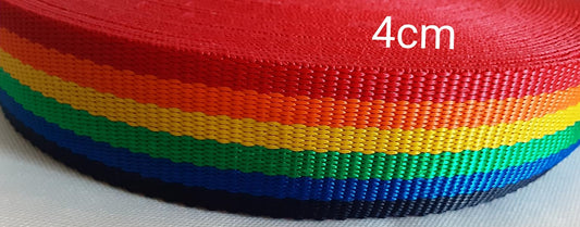 Rainbow webbing 38mm