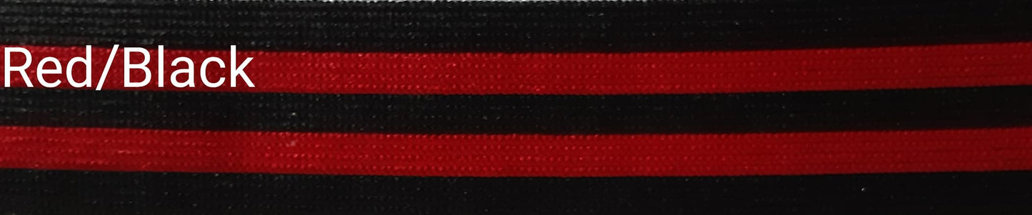 25mm Multi-Col Striped Elastic