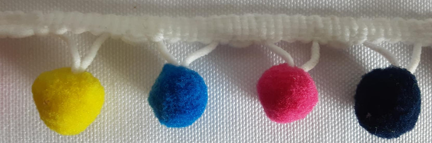 2cm Multi-Colour Pom Pom