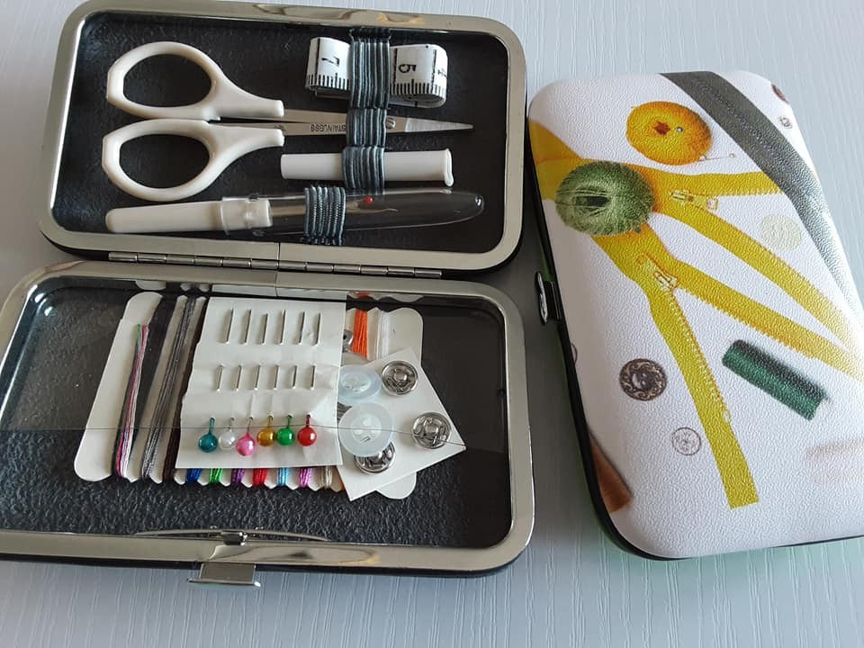 Green Sewing Kit Purse Notions Design