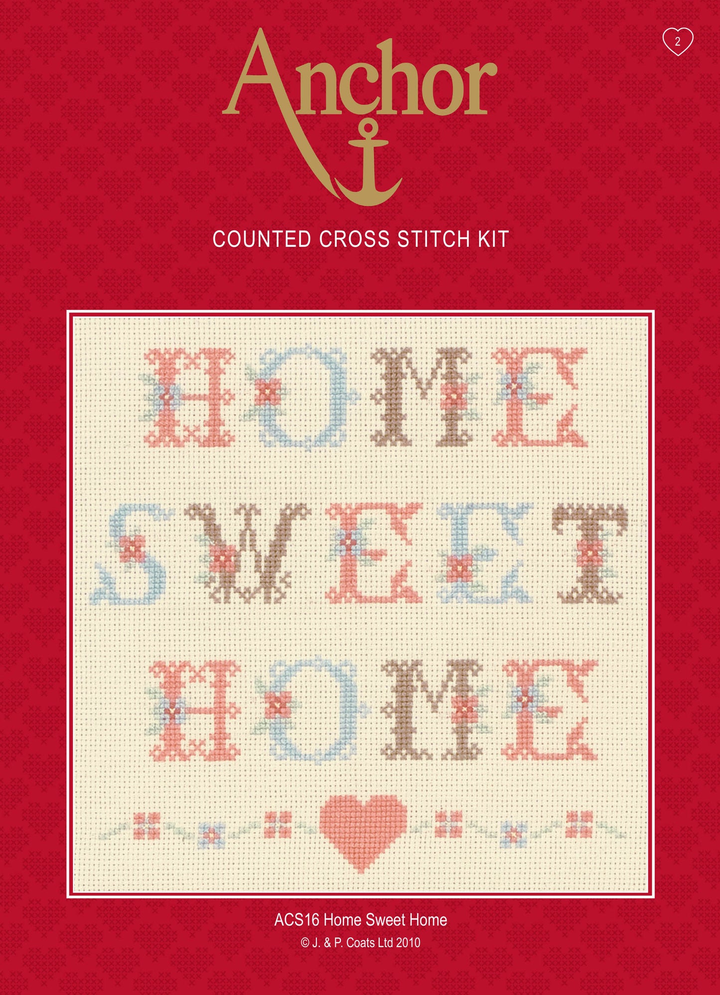 Counted Cross Stitch Kit: Sampler: Home Sweet Home