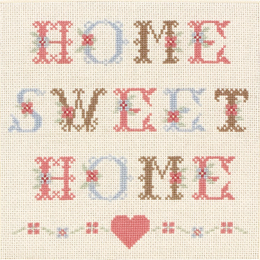 Counted Cross Stitch Kit: Sampler: Home Sweet Home