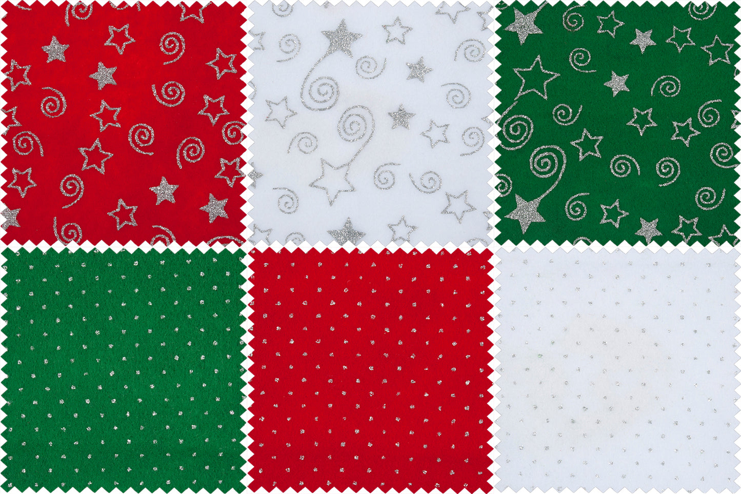 Felt Bundle: Acrylic: 23 x 30cm: Christmas: 6 Pieces: Assorted