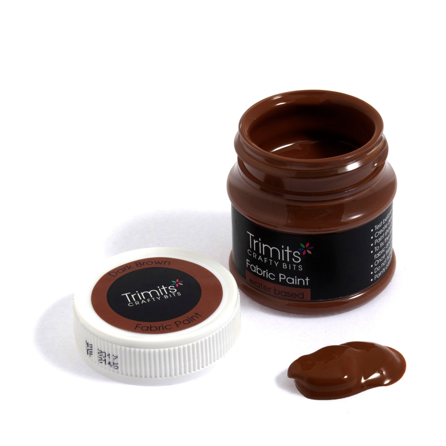 Fabric Paint Pot 50ml - Dark Brown