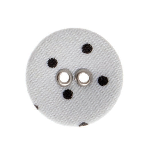 Buttons: Fabric Spot: 20mm, White/ Black
