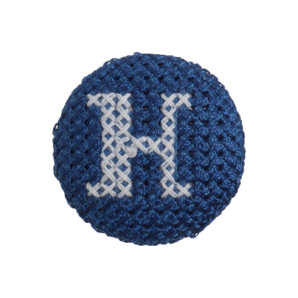 Cross Stitch Alphabet Button- H