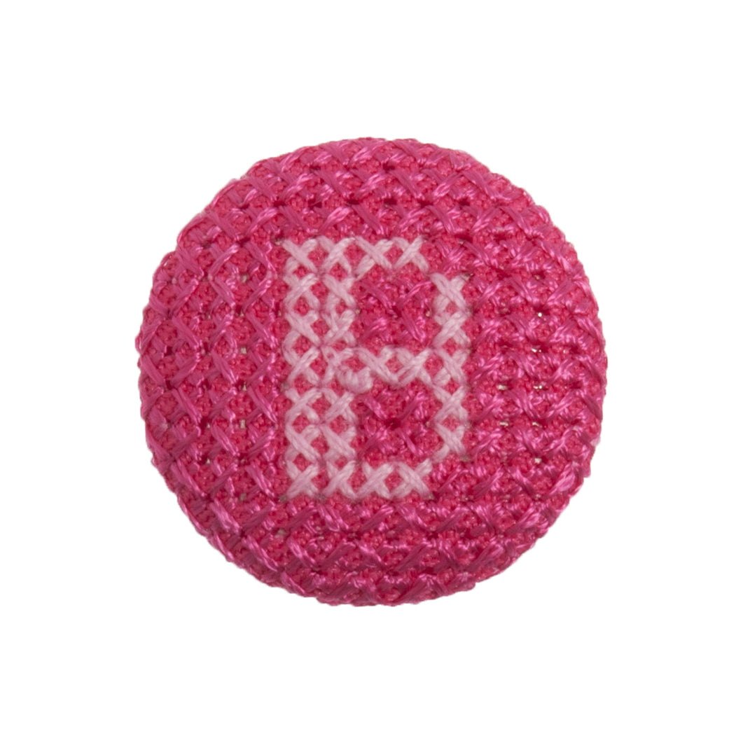 Cross Stitch Alphabet Button- B