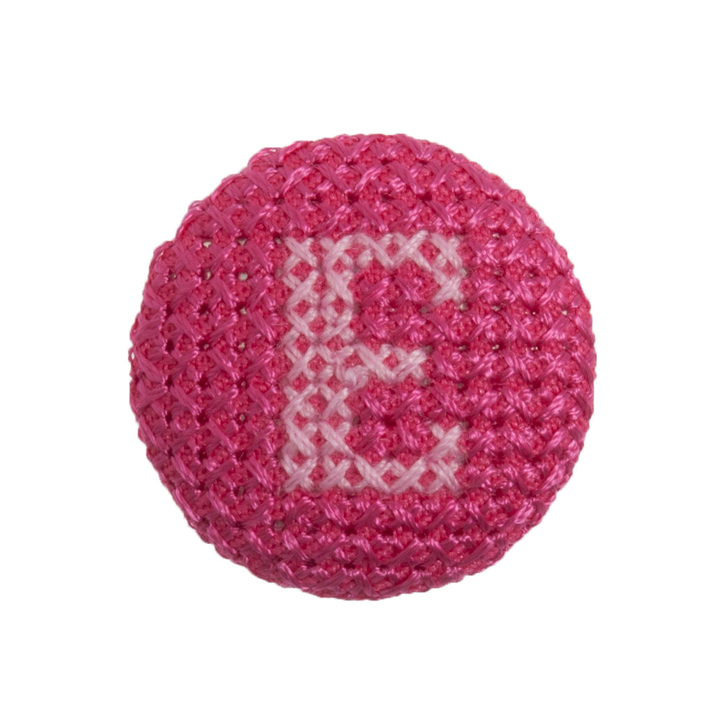 Cross Stitch Alphabet Button-E