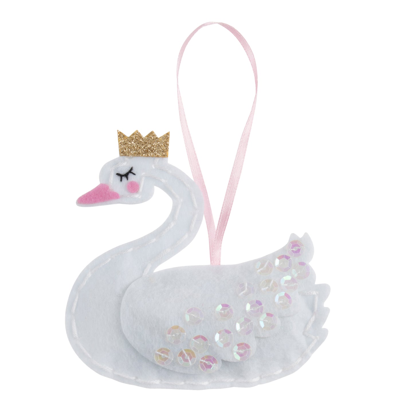 Felt Decoration Kit: Christmas: Swan with Crown