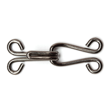Hooks and Eyes-Extra Large-Black 10 Sets