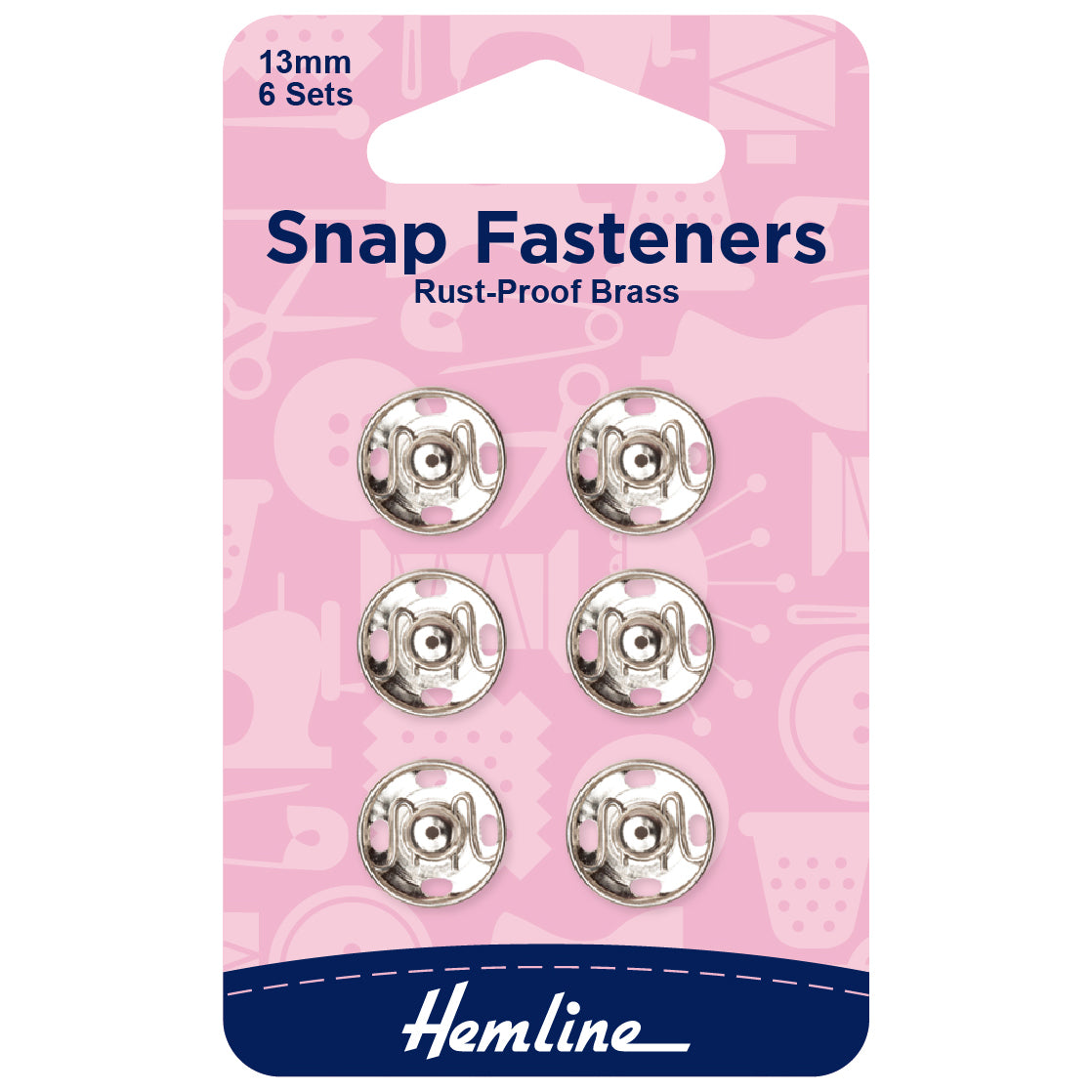 Sew On Snap Fasteners Nickel 13mm
