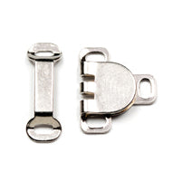 Hook and Bar: Extra Small: Nickel: Pack of 3