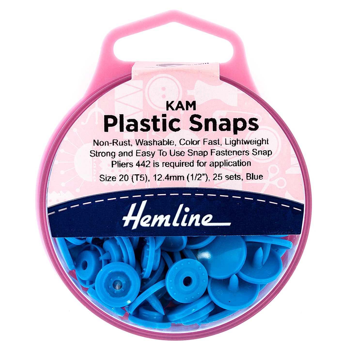 KAM Plastic Snaps: 25 x 12.4mm Sets