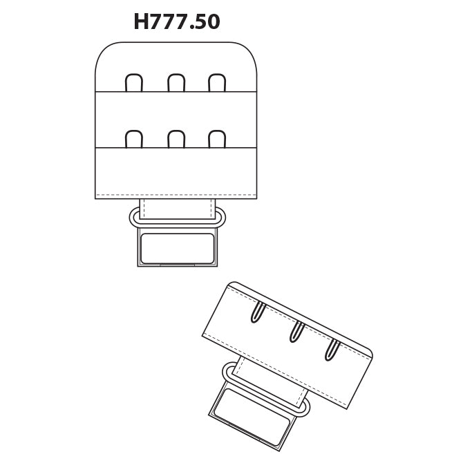 Bra Back Extender: Magnetic: 50mm: Black