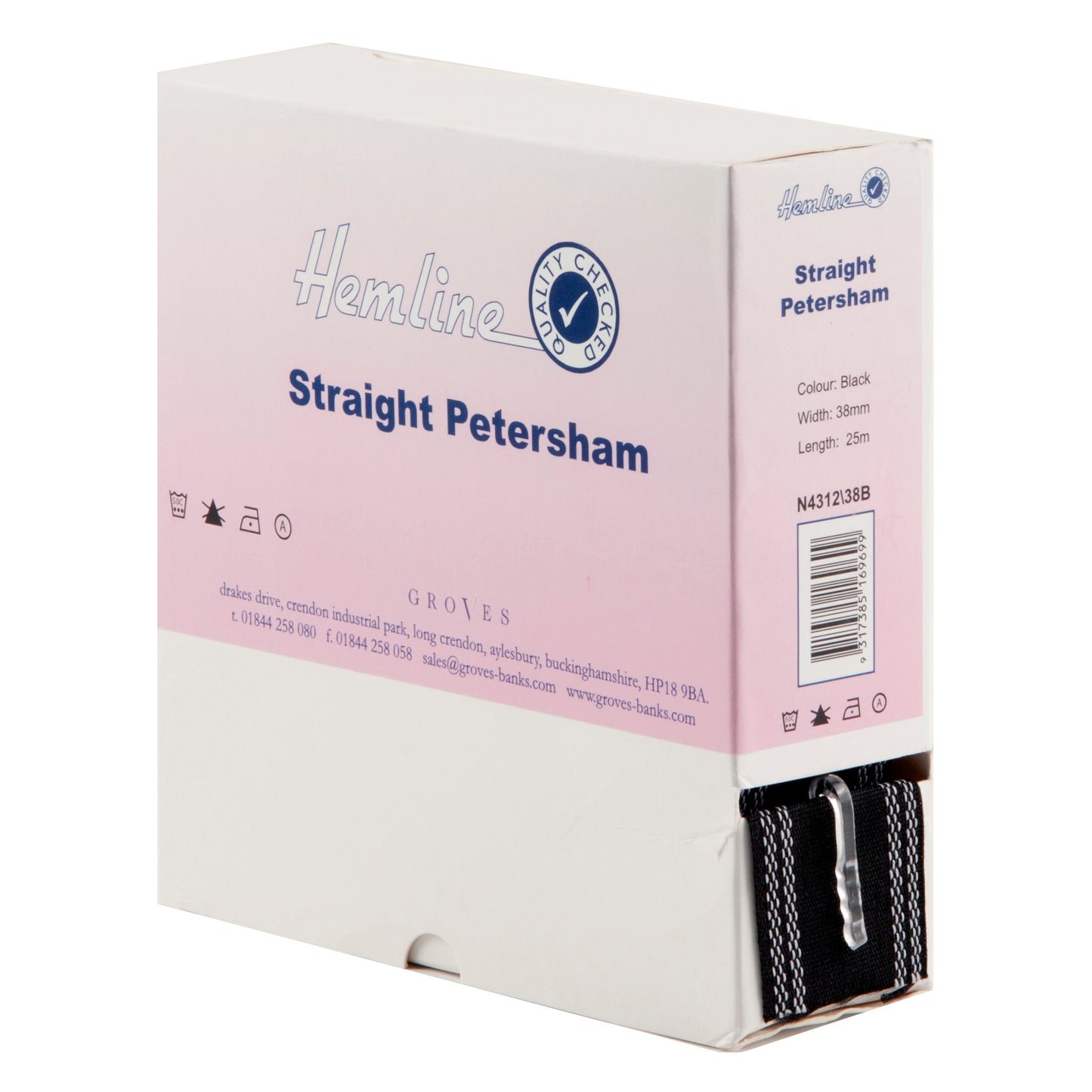Petersham: Straight: 38mm: Black