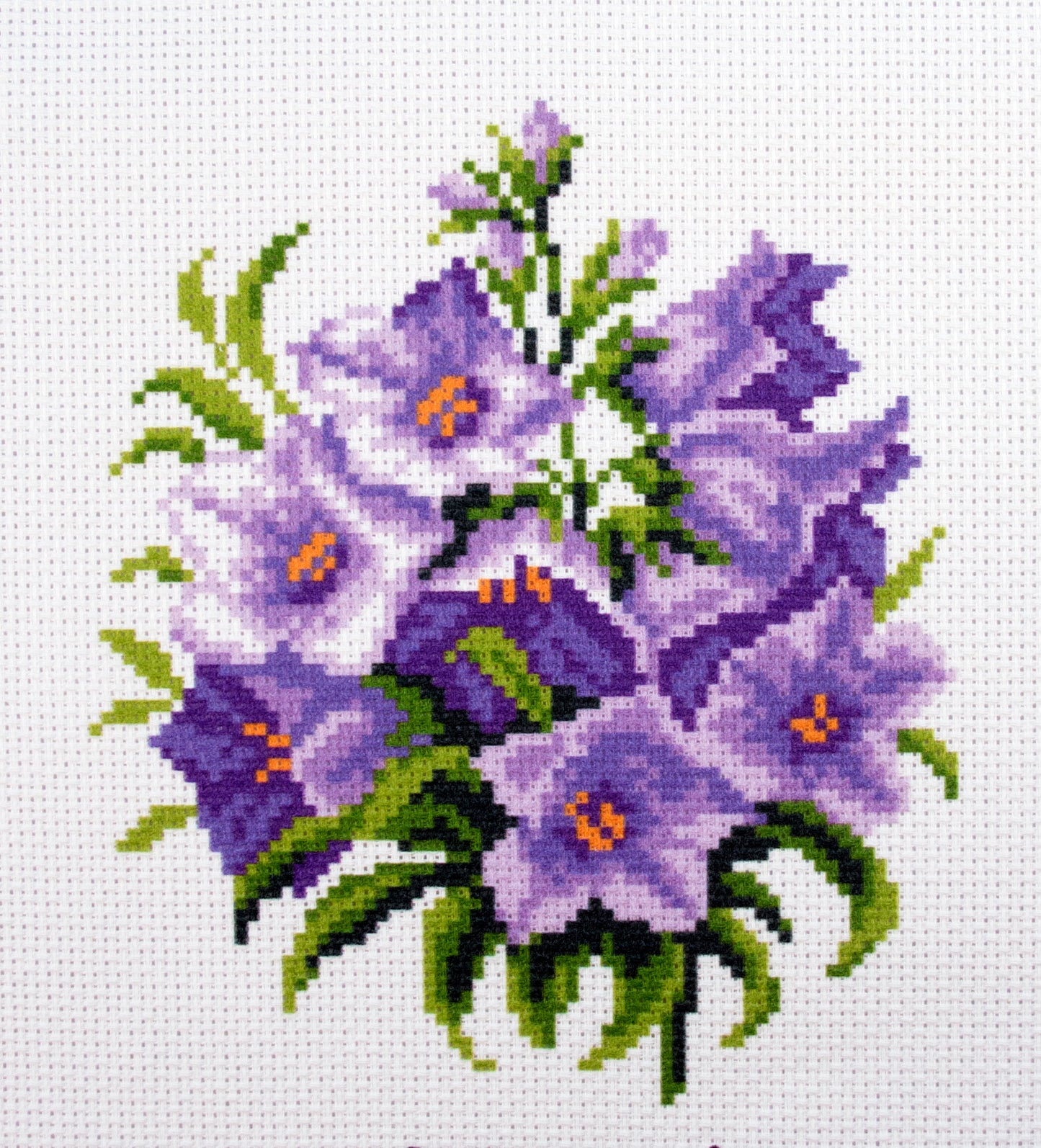 Printed Aida Fabric: Bluebells