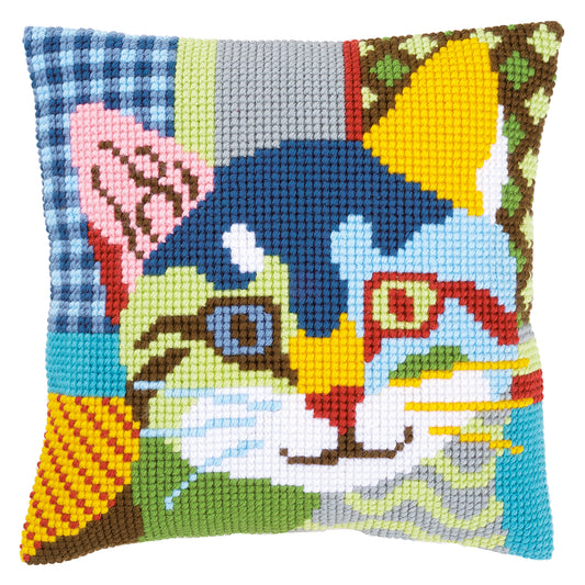 Cross Stitch Kit: Cushion: Modern Cat