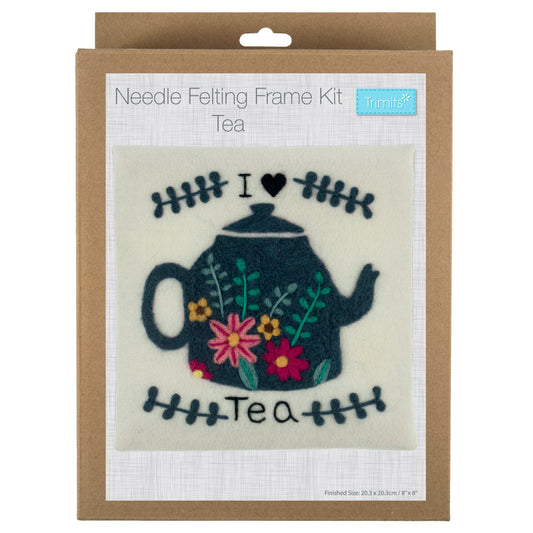 Needle Felting Kit with Frame: Tea