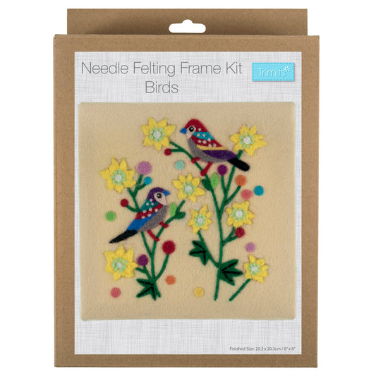 Needle Felting Kit with Frame: Birds
