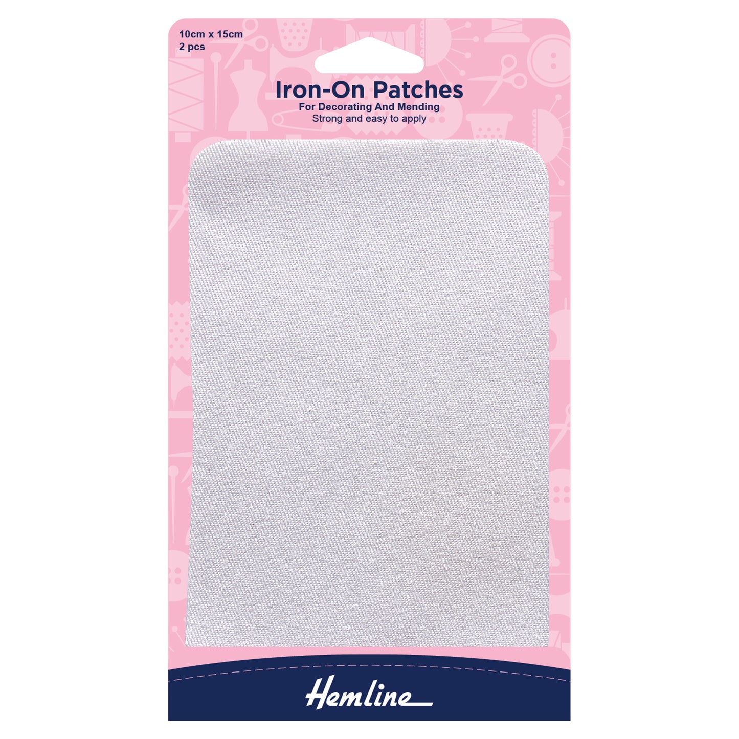 Cotton Twill Patches: White - 10 x 15cm