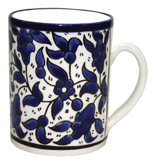 Handmade Palestinian Ceramic Mug- Blue